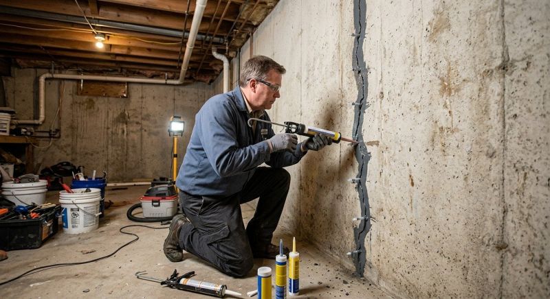 Basement Crack Repair in Reisterstown, MD