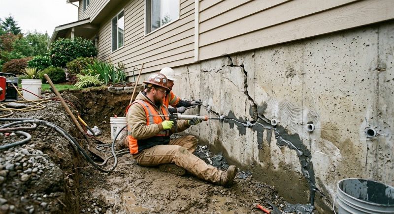 Cracked Foundation Repair in Glen Rock, PA