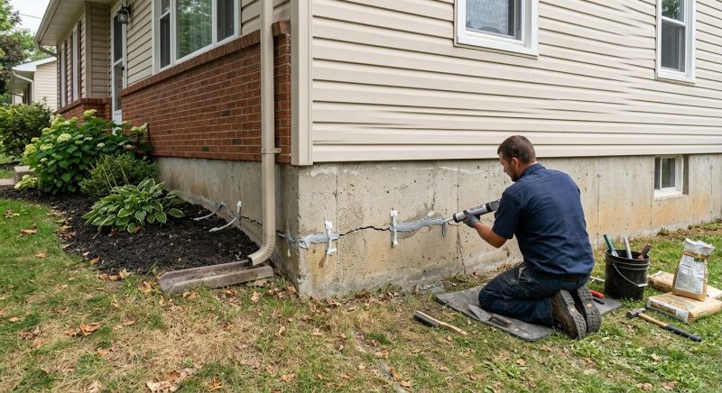 Cracked Foundation Repair in Harford County, MD