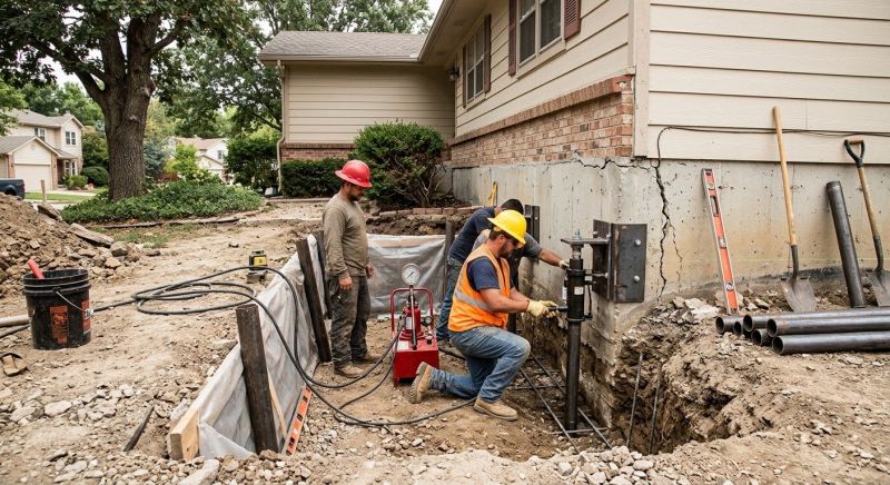 Cracked Foundation Repair in Highland, MD
