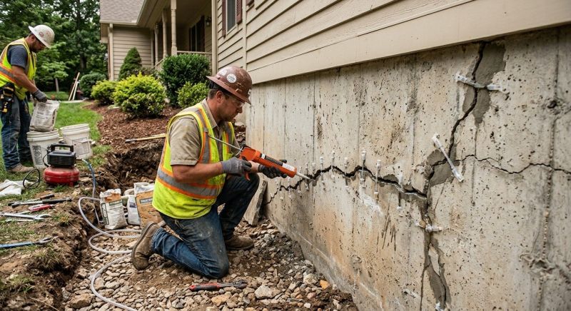 Cracked Foundation Repair in Hydes, MD