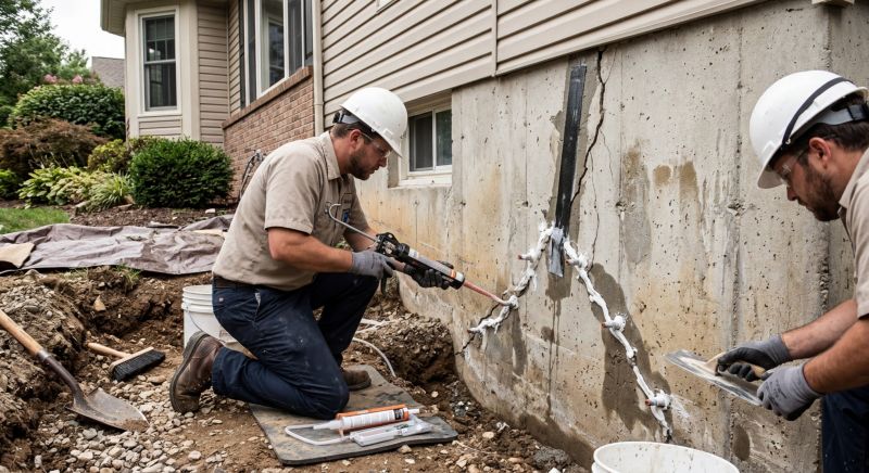 Cracked Foundation Repair in Severn, MD
