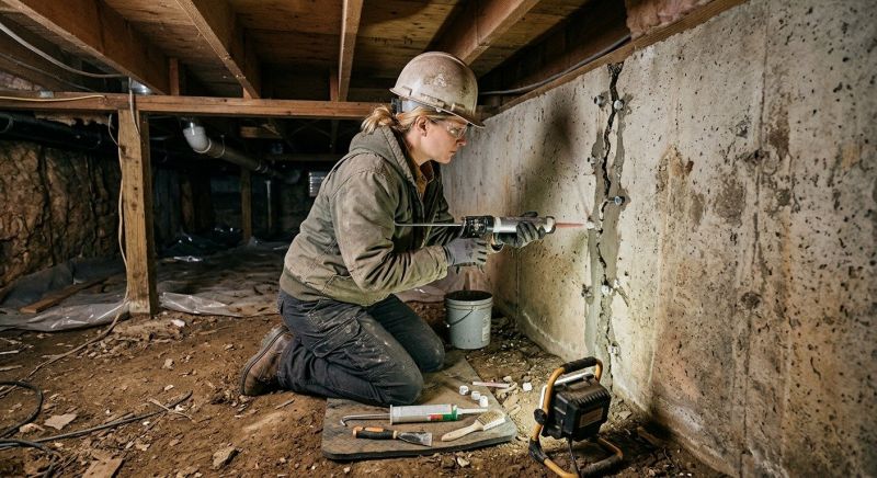 Crawlspace Foundation Repair in Highland, MD