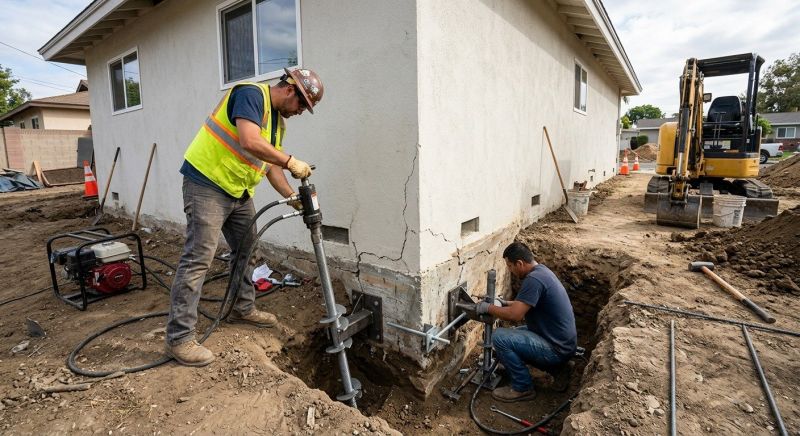 Foundation Stabilizing in Maryland Line, MD