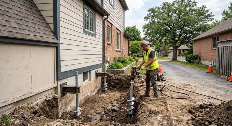 Helical Piers Installation in Reisterstown, MD