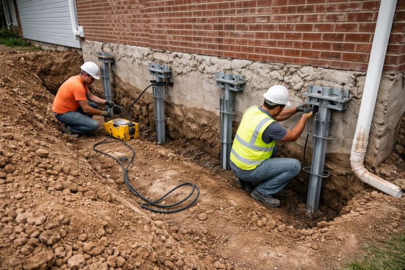 Helical Piers Installation in Reisterstown, MD