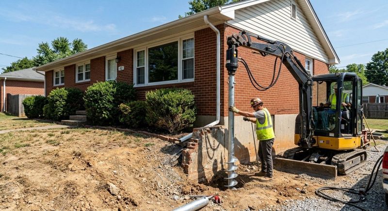 Helical Pile Installation in Reisterstown, MD