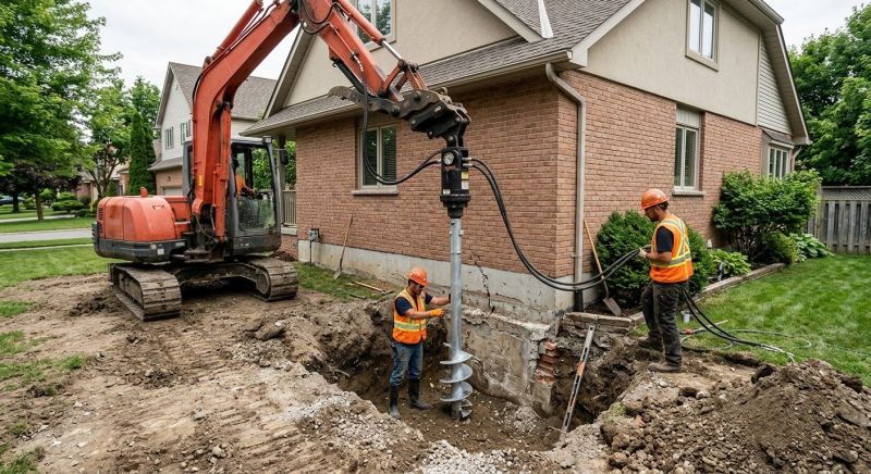 Helical Pile Installation in Reisterstown, MD