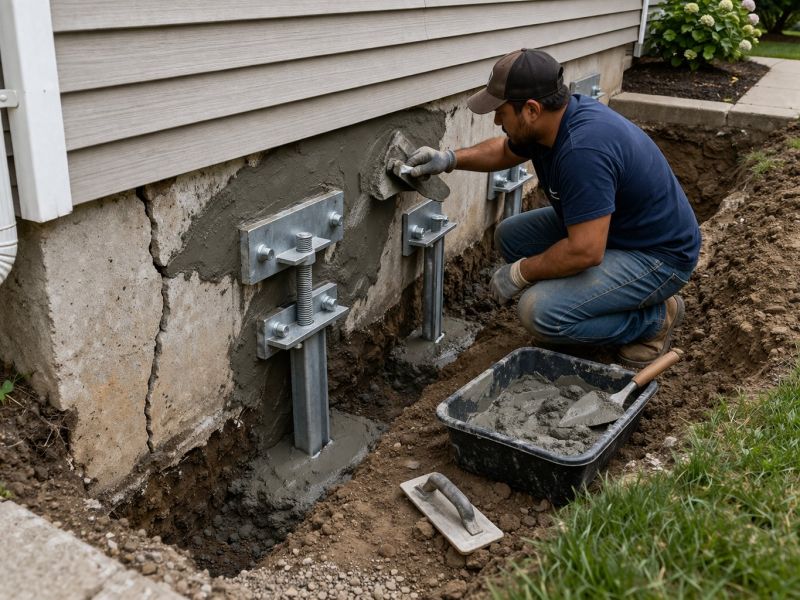 House Foundation Repair in Owings Mills, MD