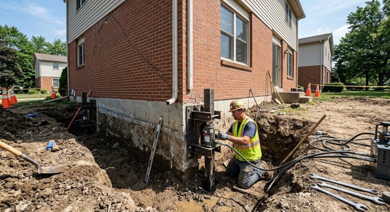 Sinking Foundation Repair in Baltimore County, MD