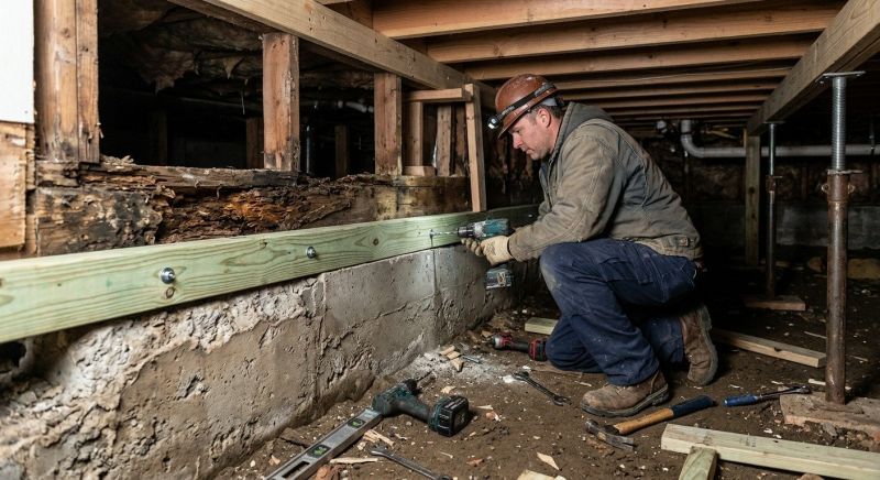 Sinking Foundation Repair in Highland, MD